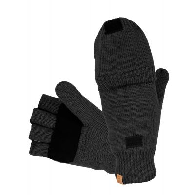 Hofler Outdoor 3M Knitted Mitten. Fingerless glove with mitten cover. 50% wool, 50% acrylic. Suede leather grip palm. 3M Thinsulate insulation
