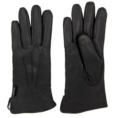 Leather gloves with teddy
lining